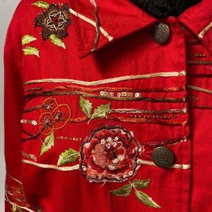 Coldwater creek 2025 embroidered jacket
